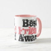 Bestes freundliches Geschenk in Rosa und Grau Tass Tasse (VorderseiteRechts)