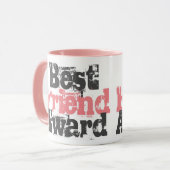 Bestes freundliches Geschenk in Rosa und Grau Tass Tasse (Vorderseite Links)