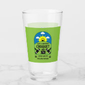Bestes Funny Croquet Game Glas (Rückseite)