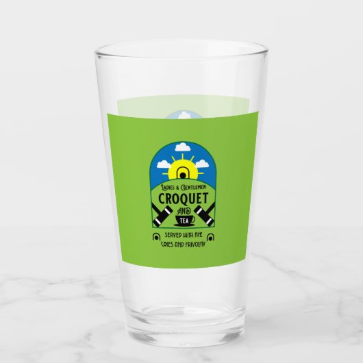 Bestes Funny Croquet Game Glas (Vorderseite)
