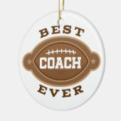 Bestes Fußball-Trainer-überhaupt Keramik Ornament (Links)