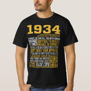 Bestes Geborenes 1934 Fakten für Männer, Frauen, T-Shirt