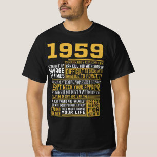 Bestes Geborenes 1959 Fakten für Männer, Frauen, B T-Shirt