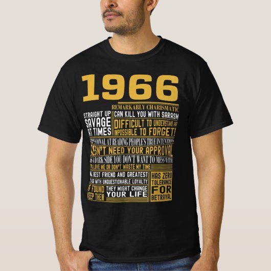 Bestes Geborenes 1966 Fakten für Männer, Frauen, B T-Shirt (Vorderseite)
