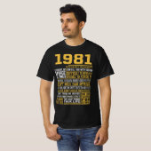 Bestes Geborenes 1981 Fakten für Männer, Frauen, B T-Shirt (Vorne ganz)