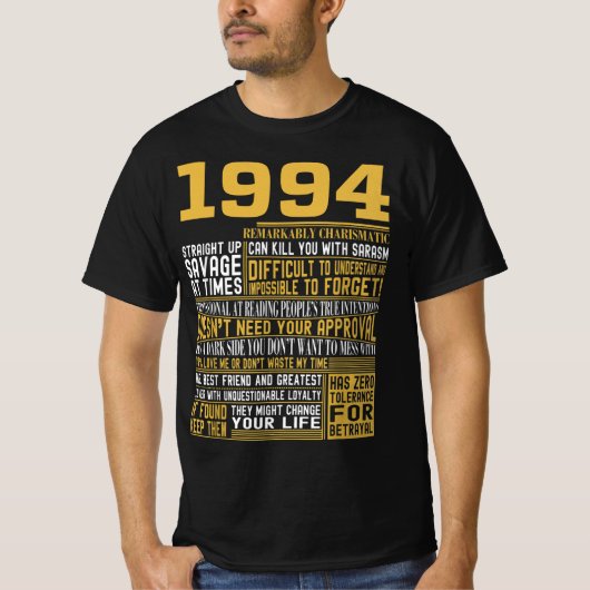 Bestes Geborenes 1994 Fakten für Männer, Frauen, B T-Shirt (Vorderseite)