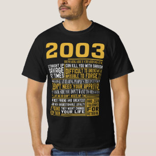 Bestes Geborenes 2003 Fakten für Männer, Frauen, T-Shirt