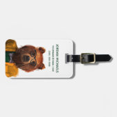 Bestes gekleideter Bär | addieren Ihren Namen Gepäckanhänger (Vorderseite horizontal)