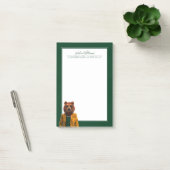 Bestes gekleideter Bär | addieren Ihren Namen Post-it Klebezettel (Büro)