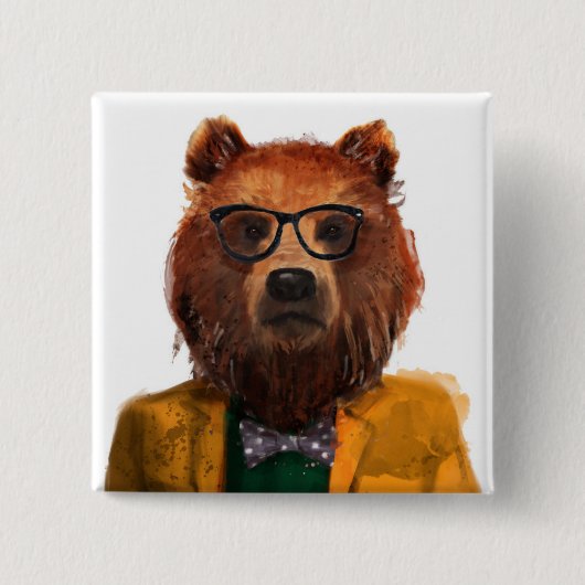 Bestes gekleideter Bär Button (Vorderseite)