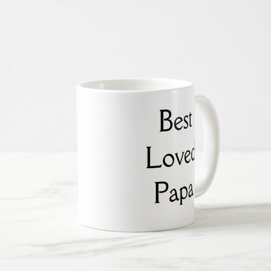 Bestes geliebter Papa Kaffeetasse (VorderseiteRechts)