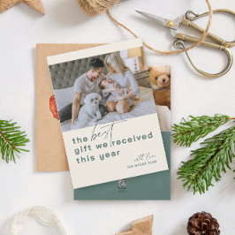 Bestes Geschenk Foto Grüne Feiertage Ankündigung