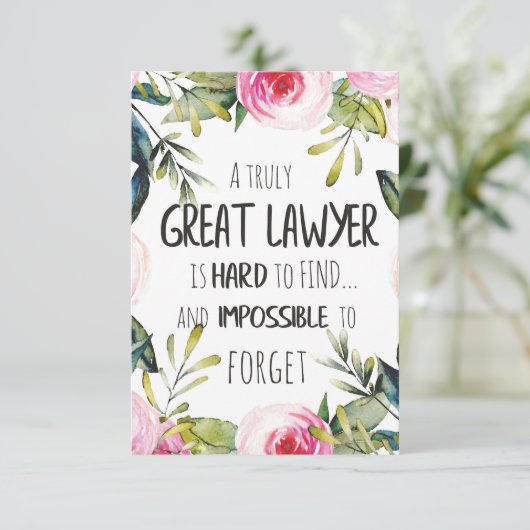 Bestes Geschenk für Anwälte Großes Geschenk für An Dankeskarte (Stehend Vorderseite)