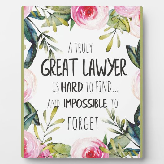 Bestes Geschenk für Anwälte Großes Geschenk für An Fotoplatte (Vorderseite)