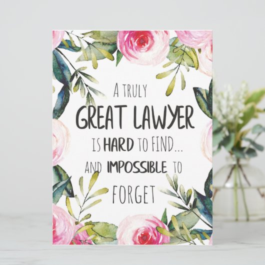 Bestes Geschenk für Anwälte Großes Geschenk für An Karte (Stehend Vorderseite)