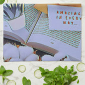 Bestes Geschenk für Buchliebhaber Geschirrtuch (Gefaltet)