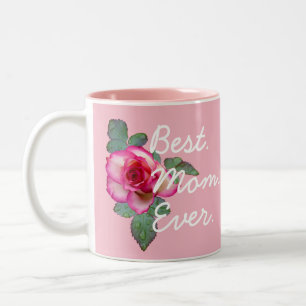 Bestes Geschenk für die Mama Schöne Rosa Beste Mam Zweifarbige Tasse