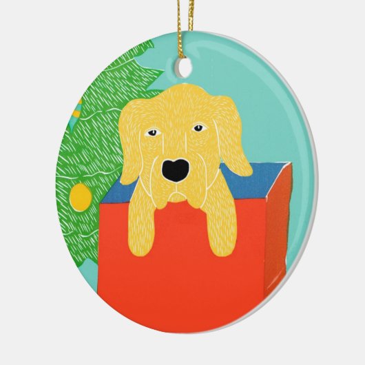Bestes Geschenk für gelbe Labrador - Stephen Hunec Keramikornament (Links)