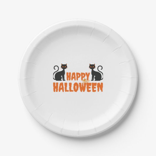 Bestes Geschenk für halloween Happy Hal Pappteller (Vorderseite)