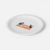 Bestes Geschenk für halloween Happy Hal Pappteller (Schrägansicht)