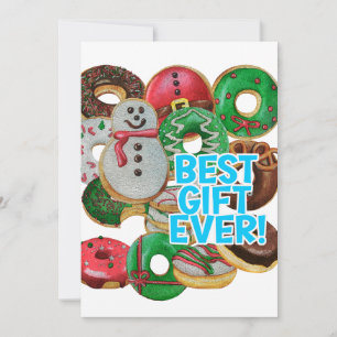 Bestes Geschenk für immer! Xmas Doughnut Feiertagskarte