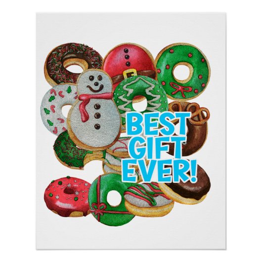 Bestes Geschenk für immer! Xmas Doughnut Poster (Vorderseite)