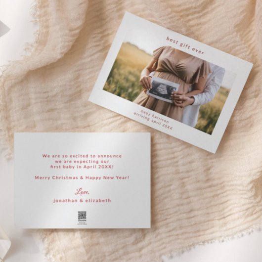 Bestes Geschenk für jede Ultraschallschwangerschaf Feiertagskarte