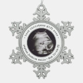 Bestes Geschenk für jedes ultrasound Baby Foto Bla Schneeflocken Zinn-Ornament (Vorderseite)