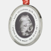 Bestes Geschenk für jedes Ultrasound Baby Foto Ein Ornament Aus Metall (Links)