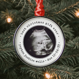 Bestes Geschenk für jedes Ultrasound Baby Foto Ein Ornament Aus Metall