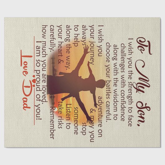 Bestes Geschenk für Son | Zu meinen Son-Zitaten Geschenkpapier (Flach)