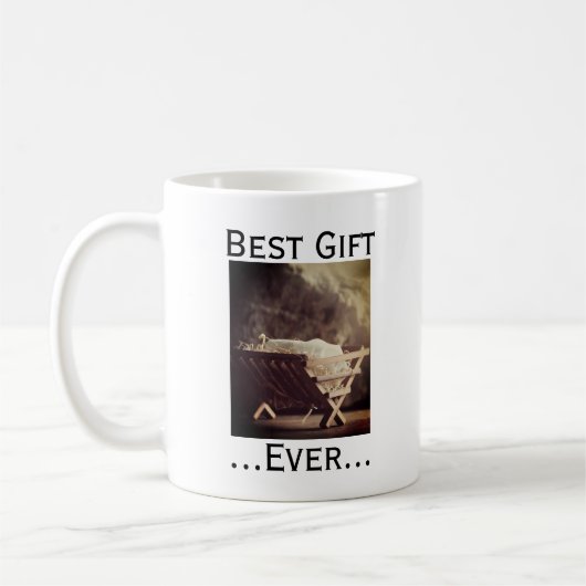 Bestes Geschenk für Weihnachten in Manger Kaffeetasse (Links)