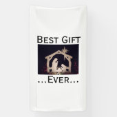 Bestes Geschenk für Weihnachten Weihnachtskrippen Banner (Vertikal)