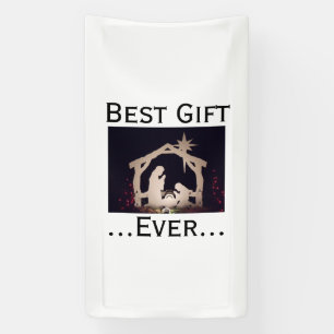 Bestes Geschenk für Weihnachten Weihnachtskrippen Banner