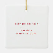 Bestes Geschenk je Schwangerschaft Keepake Urlaub Keramikornament (Rückseite)