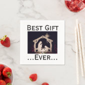 Bestes Geschenk je Weihnachtskrippe Serviette (Beispiel)