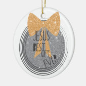 Bestes Geschenk Jesuss überhaupt Keramikornament (Links)