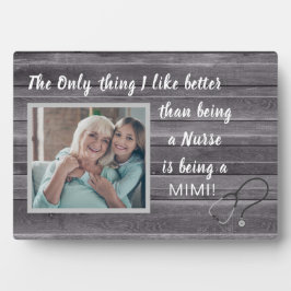Bestes Geschenk! Nurse-Mimi Foto Plaque Fotoplatte