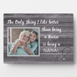 Bestes Geschenk! Nurse-Nana Foto Plaque Fotoplatte