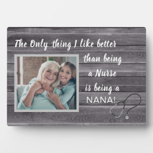 Bestes Geschenk! Nurse-Nana Foto Plaque Fotoplatte
