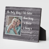 Bestes Geschenk! Nurse-Oma Foto Plaque Fotoplatte (Seite)