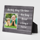 Bestes Geschenk! Remüde Papa Foto Plaque Fotoplatte (Seite)
