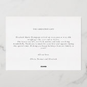 Bestes Geschenk Snow Vignette Voll Foto Weihnachts Folieneinladung (Rückseite)