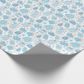 Bestes Geschenk von allen (blauen) Umschlagpapier Geschenkpapier (Ecke)