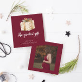 Bestes Geschenk Winter Foto Schwangerschaft Ankünd Ankündigung