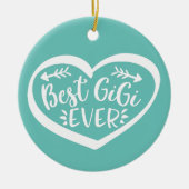 Bestes Gigi-Geschenk für Großmutter Keramik Ornament (Vorne)