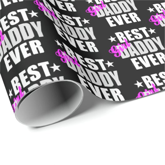 Bestes Girl Daddy je Pattern Geschenkpapier (Rolleneckpunkt)
