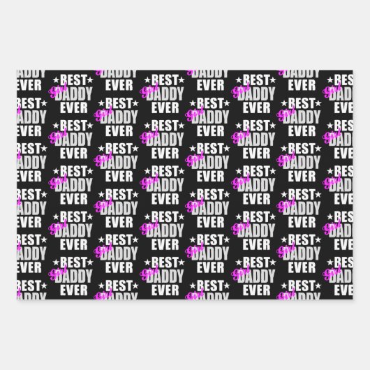 Bestes Girl Daddy je Pattern Geschenkpapier Set (Vorderseite 2)
