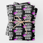 Bestes Girl Daddy je Pattern Geschenkpapier Set (Beispiel)
