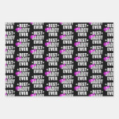 Bestes Girl Daddy je Pattern Geschenkpapier Set (Vorderseite)